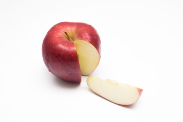 Red apple isolated on white background