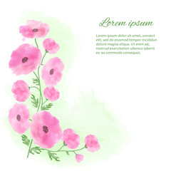 illustration of watercolor stylized flowers