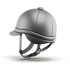 Helmet for riding. 3d render image.