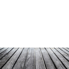 ..Wood table top on white background. Wooden table isolated on a