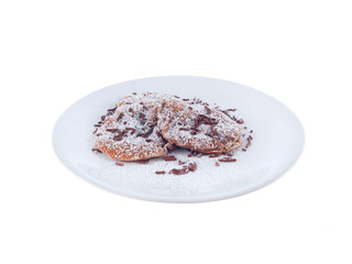 vegan spelt pancakes with chocolate sprinkles