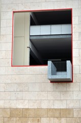 Small balcony in parking deck building