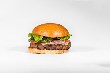 Hamburger on a white background