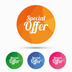 Special offer sign icon. Sale symbol.