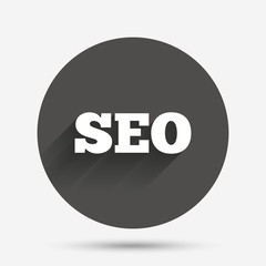 SEO sign icon. Search Engine Optimization symbol.