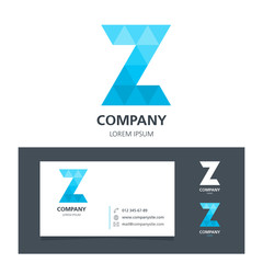 Letter Z - Logo Design Element with Business Card - illustration