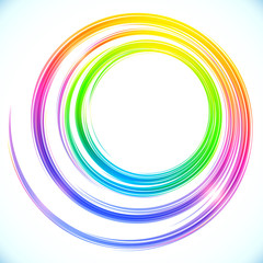 Rainbow vector abstract circle frame