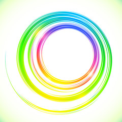 Abstract vector colorful circles frame