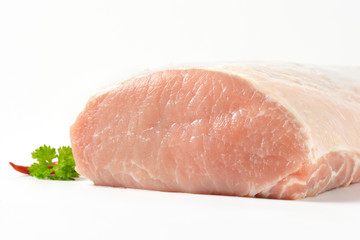 Raw pork loin