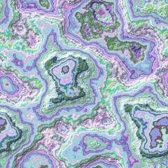 Illustration of layered rock with colorful vein - 119289008