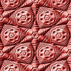 Seamless texture of red Mayan ornaments / background - 119289084