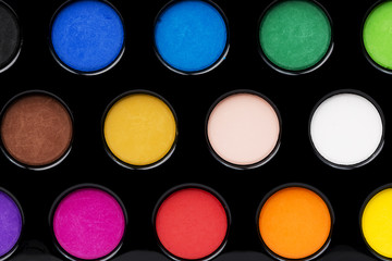 Set of watercolour aquarelle in black box