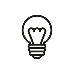 lamp sign icon on white background