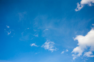 Blue sky with clouds.