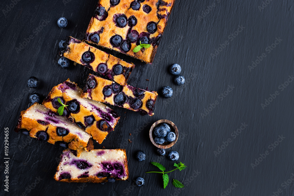 Wall mural blueberry cake