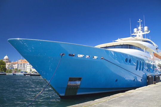 Luxury yacht in Sibenik harbor,Croatia