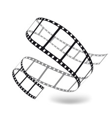 Fototapeta premium Cinema movie filmstrip on a white background. Vector illustration. Ready for your design.