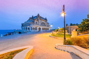 Old Historic Casino Palace symbol of Constanta city, on Black Sea coast Romania