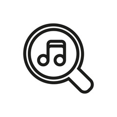 Search music Icon on white background