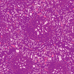 Chaotic blot sealess pattern. Ornamental floral dot texture with colorful flower petal spot.