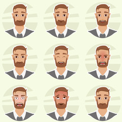 Fototapeta premium businessman emotions avatar