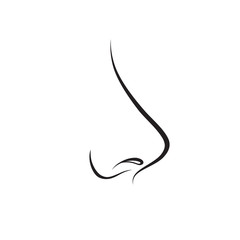 Nose isolated. Human nose icon. Vector illustration