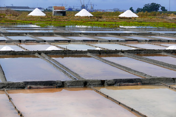 Salinas de sal em Aveiro
