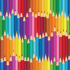 Crayon background. Colorful pencil seamless pattern.