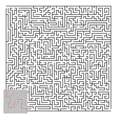 Large Vector Maze with Answer 1