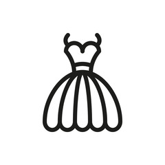 wedding female dress on white background