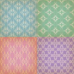 Set of seamless with graphic patterns