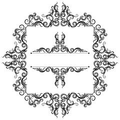 Frame and border with lace elements