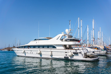 Luxury Yacht docked at Bodrum port