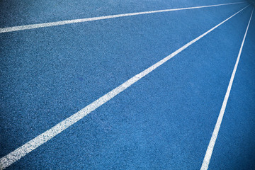 Blue running lanes