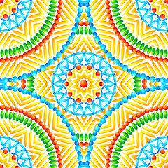 Ethnic African style circles seamless pattern