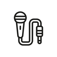 Microphone vector icon on white background
