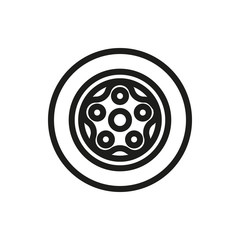 Wheel Icon on white background