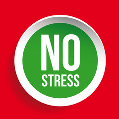 No Stress Label button vector