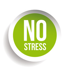 No Stress Label button vector