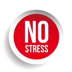 No Stress Label button vector