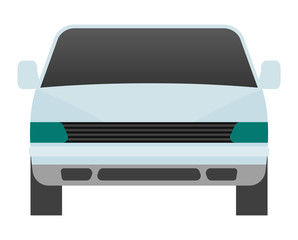 Car sedan front view vehicle transport type design sign technology style vector. Generic sedan car design flat vector illustration isolated on white. Transport sedan object