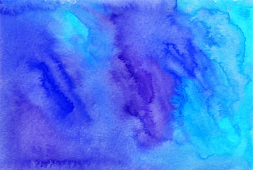 Fototapeta na wymiar Blue watercolor painted vector background
