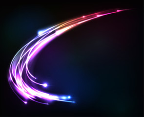 Colorful shining cosmic vector lights © art_of_sun