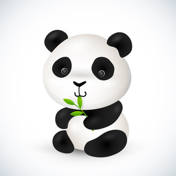 Cute little vector panda