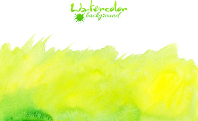 Green watercolor vector background