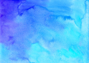 Fototapeta na wymiar Blue watercolor vector background
