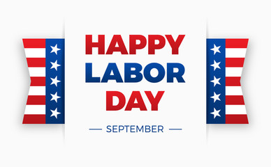 Happy Labor day, Holiday in United States of America celebrated on first monday in September, vector illustration, horizontal banner