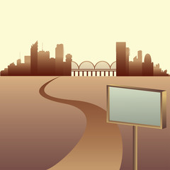 City skyline vector illustration.