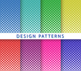 Big collection of seamless colorful retro patterns. Hipster geometric style design. Tribal ethnic motives. Vector illustration.