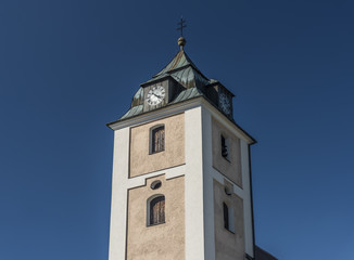 Big church tower in Kovarska village